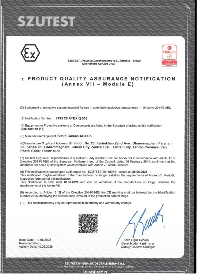 ATEX Certificate-QAN